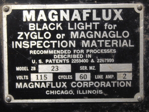 lot 307A image: Magnaflux Black Light
