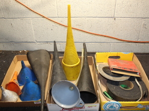 lot 389 image: Automotive Attachment Tape  Door Insulation  Funnels Lot