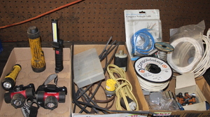 lot 396 image: Flashlights  Electronic Wire  Electric Cord and Plugs