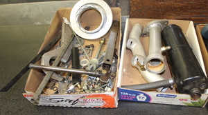 lot 416 image: Coolant Fill Pipe  Excess Oil Tank  Misc. Parts  Bolts Lot