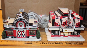 lot 1 image: Hawthorne Village - Dale Earnhardt Christmas Village Collection #1