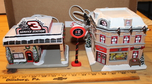lot 5 image: Hawthorne Village - Dale Earnhardt Christmas Village Collection #5