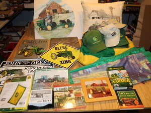 lot 29 image: John Deere Books  Hats  Decorations