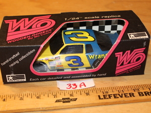 lot 33A image: Dale Earnhardt #3 Wrangler Wooden Car - RARE
