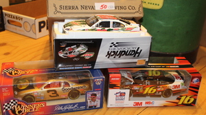 lot 50 image: Die Cast Cars - 124 Scale - Dale Earnhardt  Dale Earnhardt Jr.  Greg Biffle - NIB