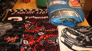 lot 109 image: Dale Earnhardt  Dale Earnhardt Jr.  NASCAR Blankets Lot