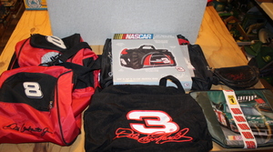 lot 110 image: Dale Earnhardt  Dale Earnhardt Jr. Travel Duffel Bags  Fannie Pack and Cooler Lot