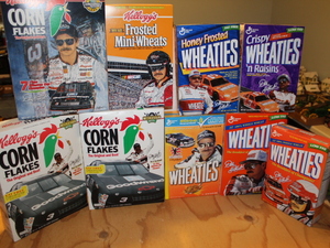 lot 130 image: Cereal Boxes (Unopened) wDale Earnhardt Lot