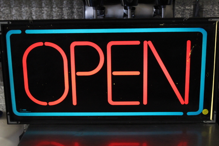 lot 107 image: OPEN Sign