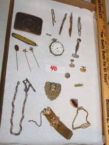 lot 40 image: Vintage Jewelry- Pocket watch, Pocket Knife & more Lot  (FR)