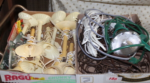 lot 120 image: Electric Window Candles  Extension Cords  Yard Spot Light  (Garage)