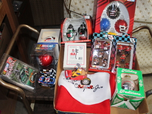 lot 122 image: NASCAR Christmas Ornaments Lot  (Garage)