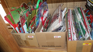 lot 123 image: Christmas Bags and Tissue Paper  (Garage)