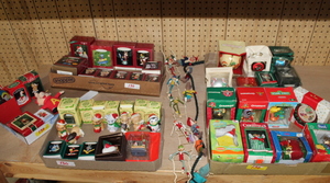 lot 130 image: Christmas Tree Ornaments - Some are NEW in Box  (Garage)