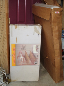 lot 146 image: Infants Dressing Table and Mattress Lot - NIB  (Garage)