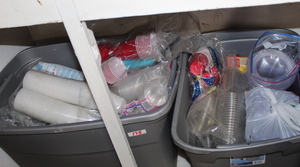 lot 175 image: Plastic Cups  Cutlery  Plates  (Garage)