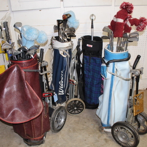 lot 182 image: Golf Cubs  Carts  (Garage)