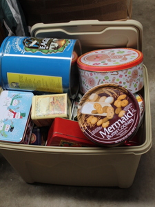 lot 187 image: Decorative Cans  Tins Lot  (Garage)