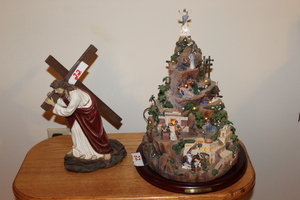lot 22 image: Thomas Kinkade Faith Mountain  Jesus Carrying a Cross Lot  (LR)