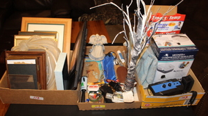 lot 113 image: Personal Care Items  Picture Frames  Lighted Tree Lot  (LR)