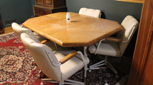 lot 13 image: Table and Chairs Lot  (DR) Recently rescued from 1980 and becoming popular again