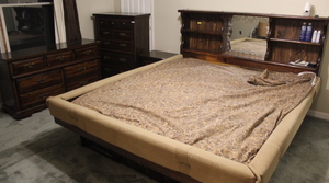 lot 9 image: Bedroom Suite (California King Size Water Bed) Lot  (MB)