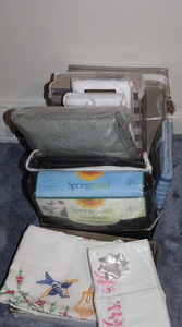 lot 55 image: Bed Sheets & Pillow Cases  Window Sheers Lot - NEW  (BR1)