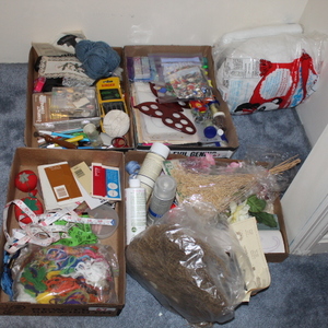 lot 67 image: Sewing Items (Scissors  Glue Gun  Pins  Needles  Craft Supplies)  (BR1)