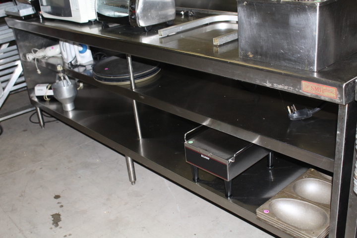lot 44 image: Stainless steel work table