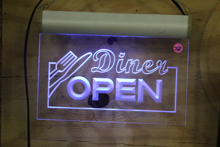 lot 72 image: Diner Open Lighted sign