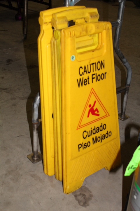 lot 84 image: wet floor signs