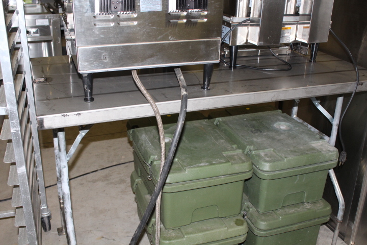 lot 37 image: Stainless steel work table - portable