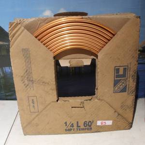 lot 83 image: Air Conditioning and Refrigeration Grade Seamless Copper Coil - New