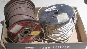 lot 96 image: Roll of THHN Wire and Brown Stranded Lamp Cord