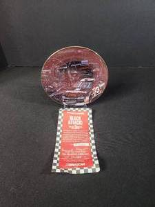 lot 82 image: Black Attack  6 12 Decorated Plate Dale Earnhardt 2001 Hamilton Collection