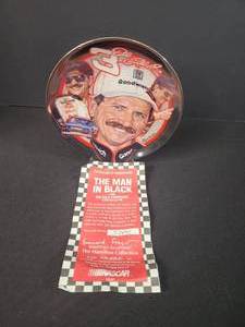lot 83 image: The Man in Black  6 12 Decorated Plate Dale Earnhardt 2001 Hamilton Collection
