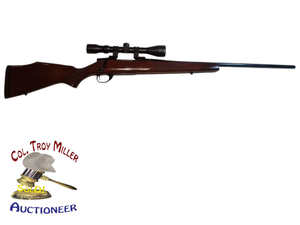 lot 1 image: Weatherby Vanguard 243 WIN with scope