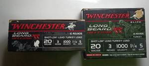 lot 34 image: Two boxes 20 gauge Winchester long beard