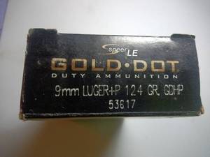 lot 59 image: Speer gold Dot 9mm hollow point