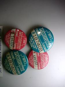 lot 103 image: 4- PA antique fishing license