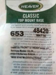 lot 129 image: 8- Weaver scope base 35