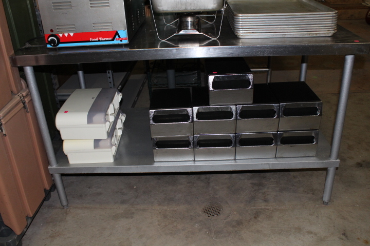 lot 56 image: 5 Stainless steel work table