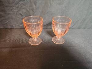 lot 12 image: 2 Piece Depression Glass Pink Hocking or Jeannette