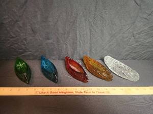 lot 23 image: Vintage lot of Fenton Canoes lot 5 pieces 6