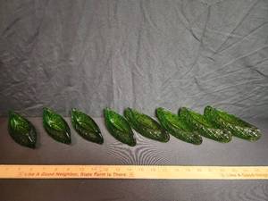 lot 25 image: Fenton 8 piece lot Green color 6