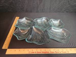 lot 68 image: Jeannette Light Blue 6 section Vintage Tray