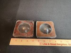 lot 82 image: 2 old paper weight magnifying glasses
