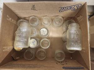lot 147 image: lot of old jars, Drey, Magic, and others