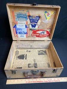 lot 97 image: Vintage Case and Roller Skate Stickers