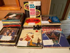 lot 98 image: Vintage 33rpm Vinyl Record Albums Old Country, Religious, Broadway. Magic Organ, Oldies